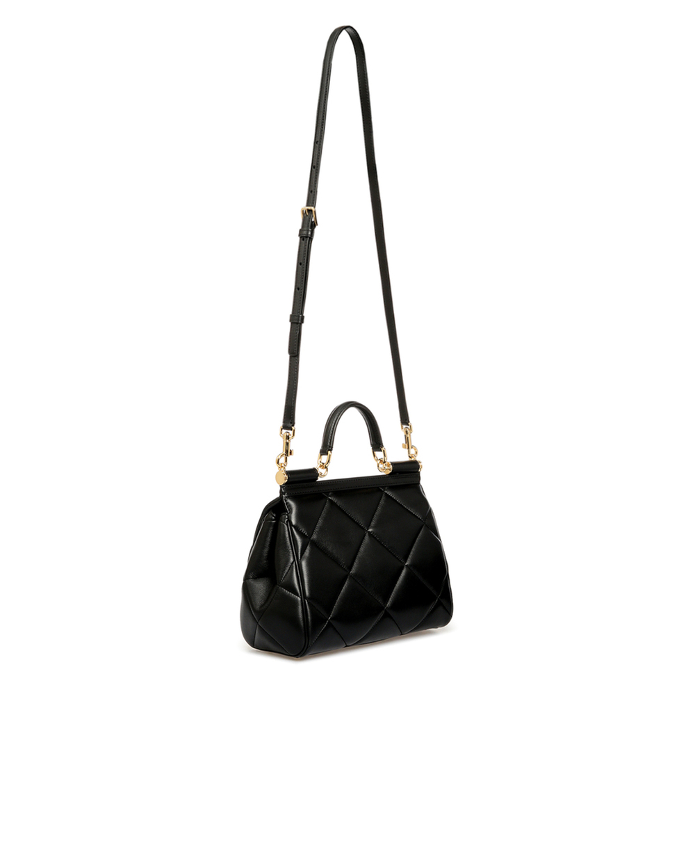 Шкіряна сумка Sicily Dolce&Gabbana BB6002-AW591, чорний колір • Купити в інтернет-магазині Kameron