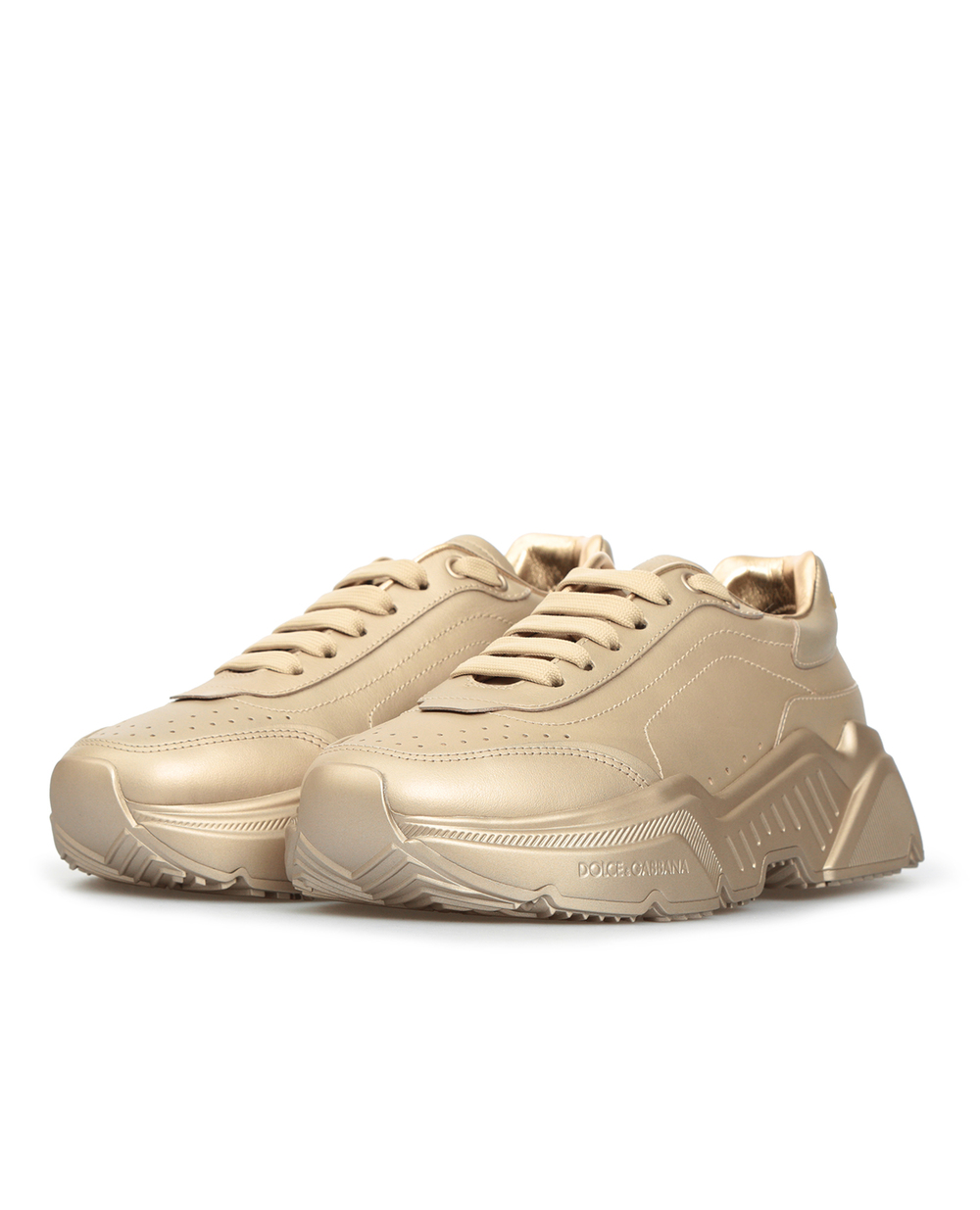 Кожаные кроссовки DаyMaster Dolce&Gabbana CK1791-AQ342, золотой цвет • Купить в интернет-магазине Kameron