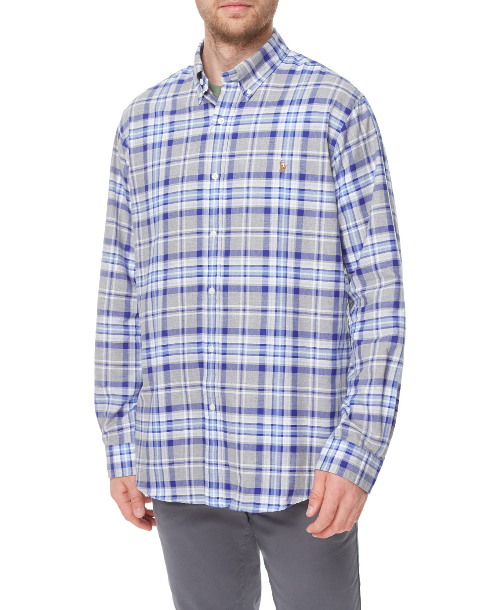 Рубашка Polo Ralph Lauren 710873149001, синий цвет • Купить в интернет-магазине Kameron