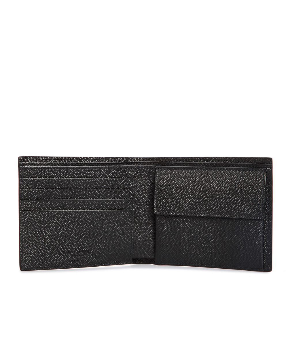 Кожаный кошелек Saint Laurent 396303-BTY0N-, черный цвет • Купить в интернет-магазине Kameron