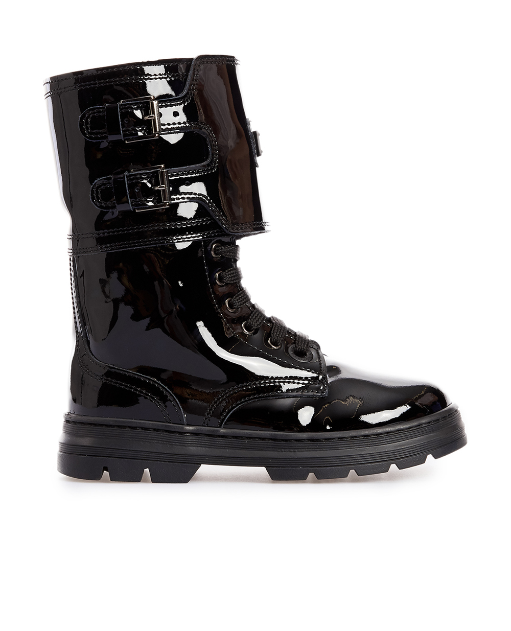 Детские кожаные ботинки Dolce&Gabbana Kids D11014-AO554-S, черный цвет • Купить в интернет-магазине Kameron