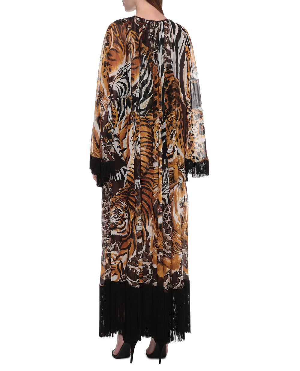 Шелковый кафтан Dolce&Gabbana F6I1LT-FI1T8, коричневый цвет • Купить в интернет-магазине Kameron
