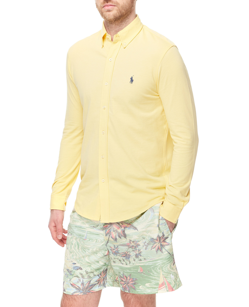 Рубашка Polo Ralph Lauren 710654408041, желтый цвет • Купить в интернет-магазине Kameron