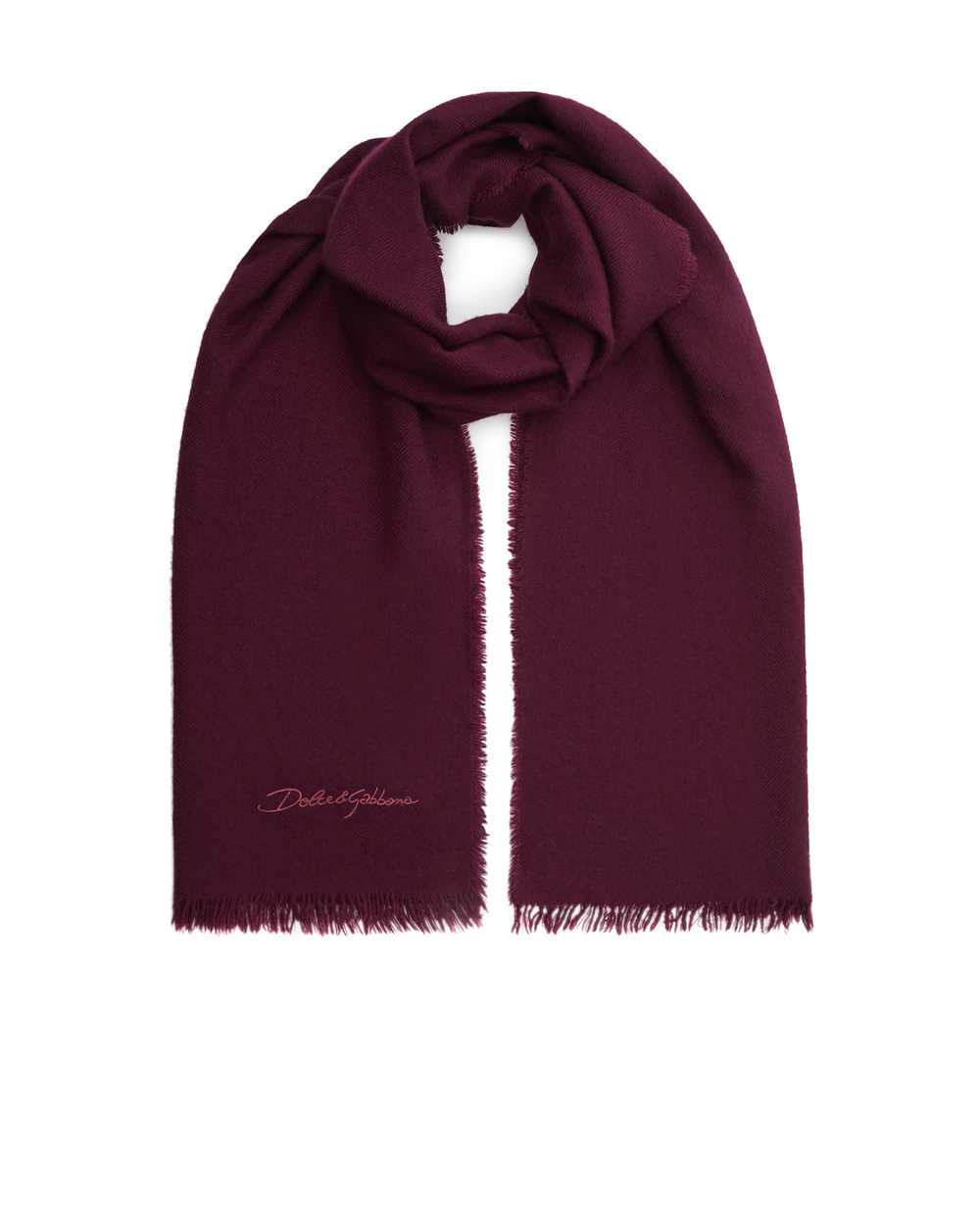 Кашеміровий шарф Dolce&Gabbana GQ242E-G2UAV, бордовий колір • Купити в інтернет-магазині Kameron