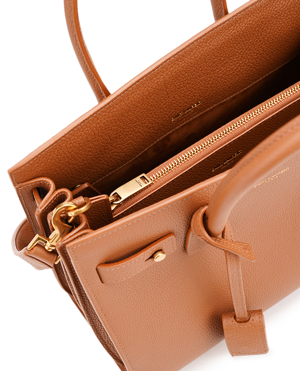 Кожаная сумка Sac De Jour Small Saint Laurent 717448-DTI0W, коричневый цвет • Купить в интернет-магазине Kameron