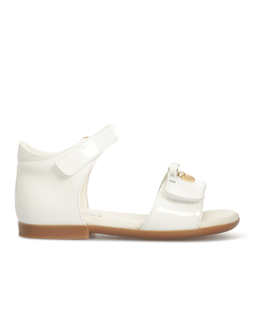 Шкіряні босоніжки Dolce&Gabbana D20045-A1328-, білий колір • Купити в інтернет-магазині Kameron