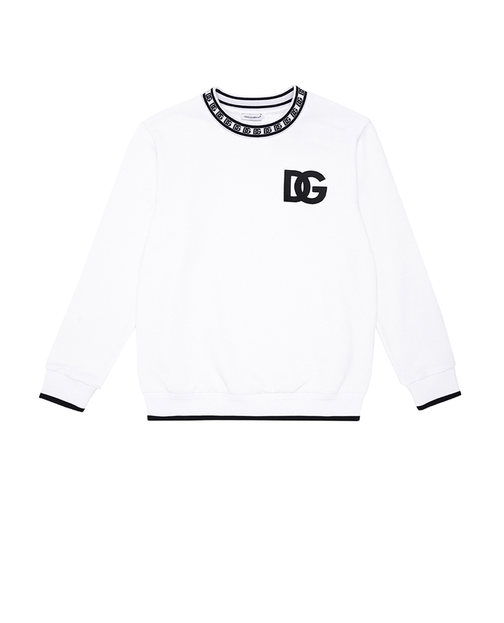 Детский свитшот Dolce&Gabbana Kids L4JWDO-G7IJ8-B, белый цвет • Купить в интернет-магазине Kameron