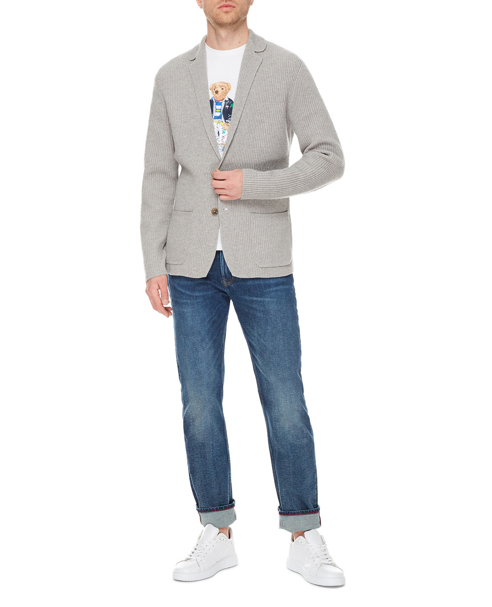 Шерстяной кардиган Polo Ralph Lauren 710858002001, серый цвет • Купить в интернет-магазине Kameron