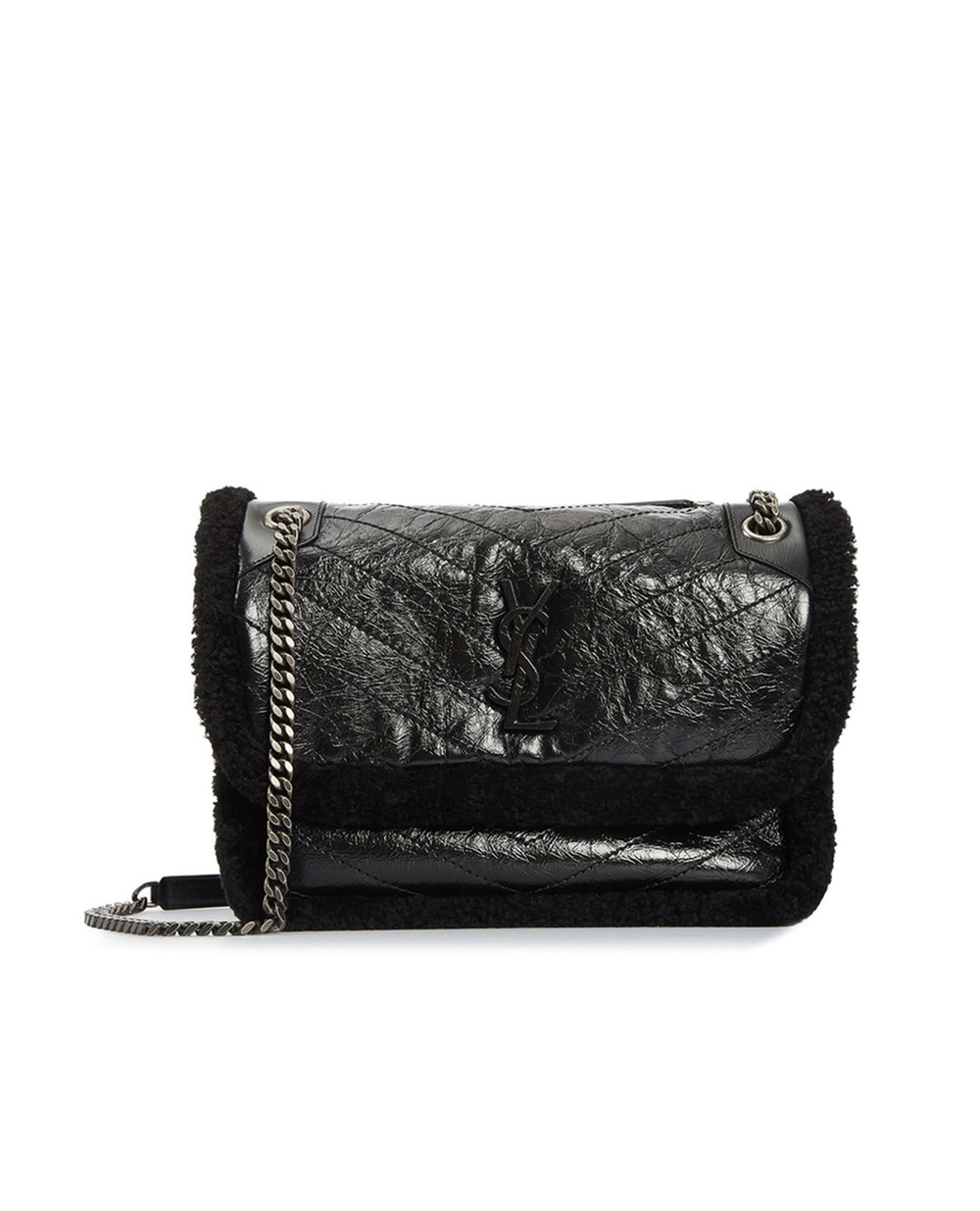 Шкіряна сумка Niki medium Saint Laurent 633187-0EN9D, чорний колір • Купити в інтернет-магазині Kameron