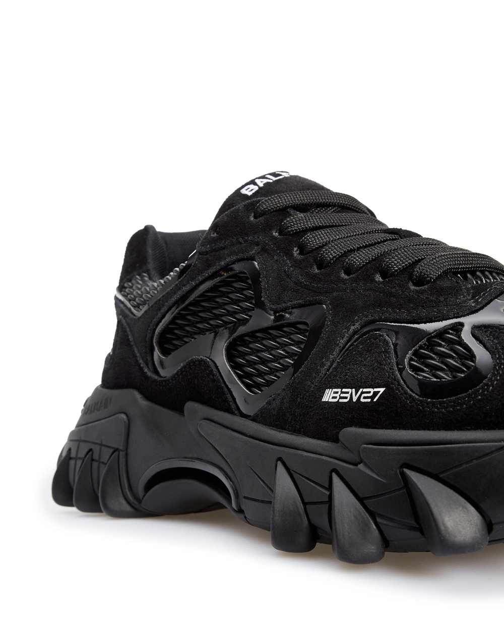 Замшеві кросівки Balmain AN1VI714THPC, чорний колір • Купити в інтернет-магазині Kameron