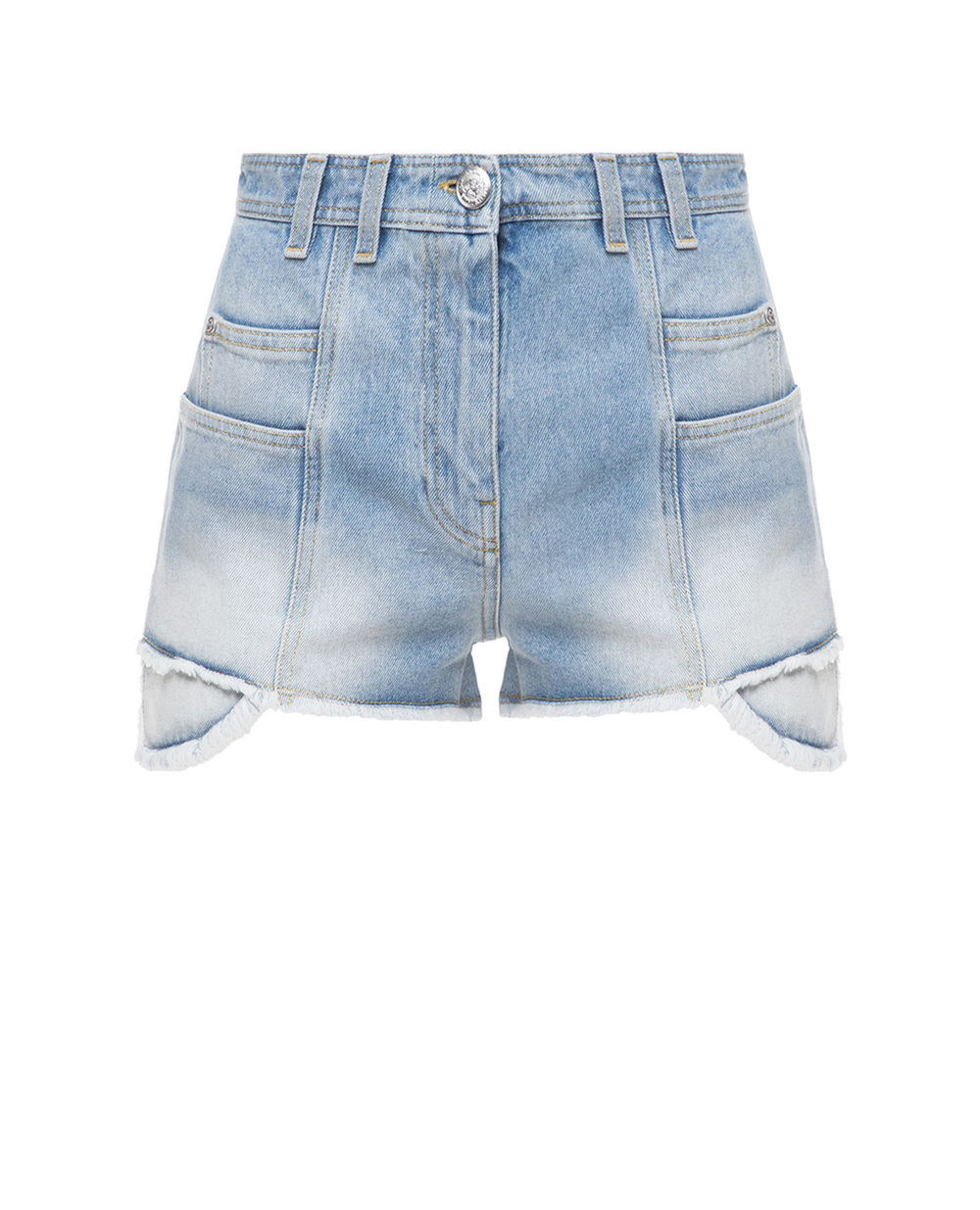 Джинсовые шорты Balmain SF15553D067, голубой цвет • Купить в интернет-магазине Kameron