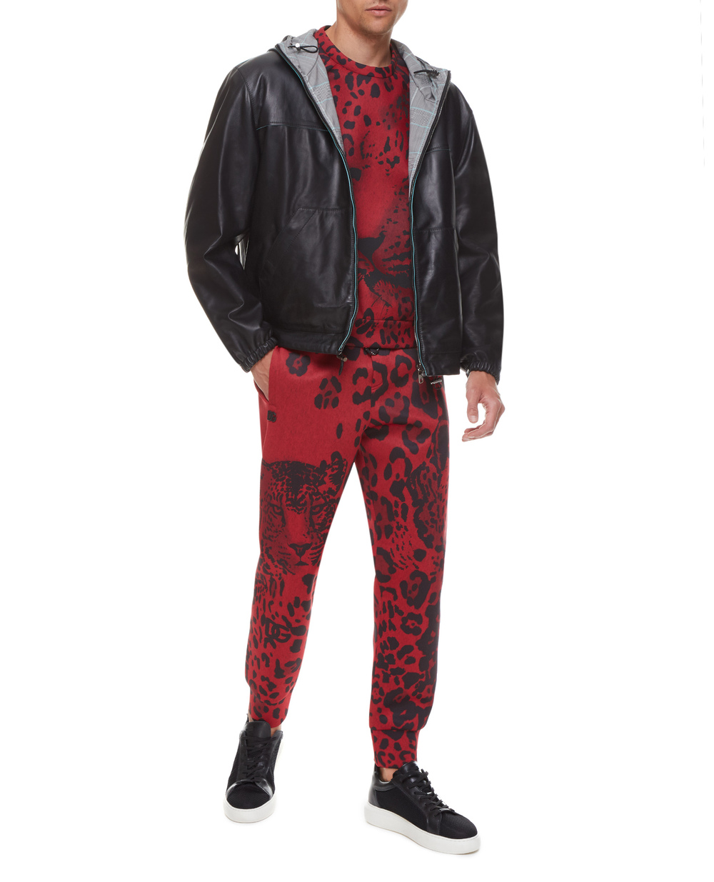 Двостороння шкіряна куртка Dolce&Gabbana G9WO8L-GEX89, різнокольоровий колір • Купити в інтернет-магазині Kameron