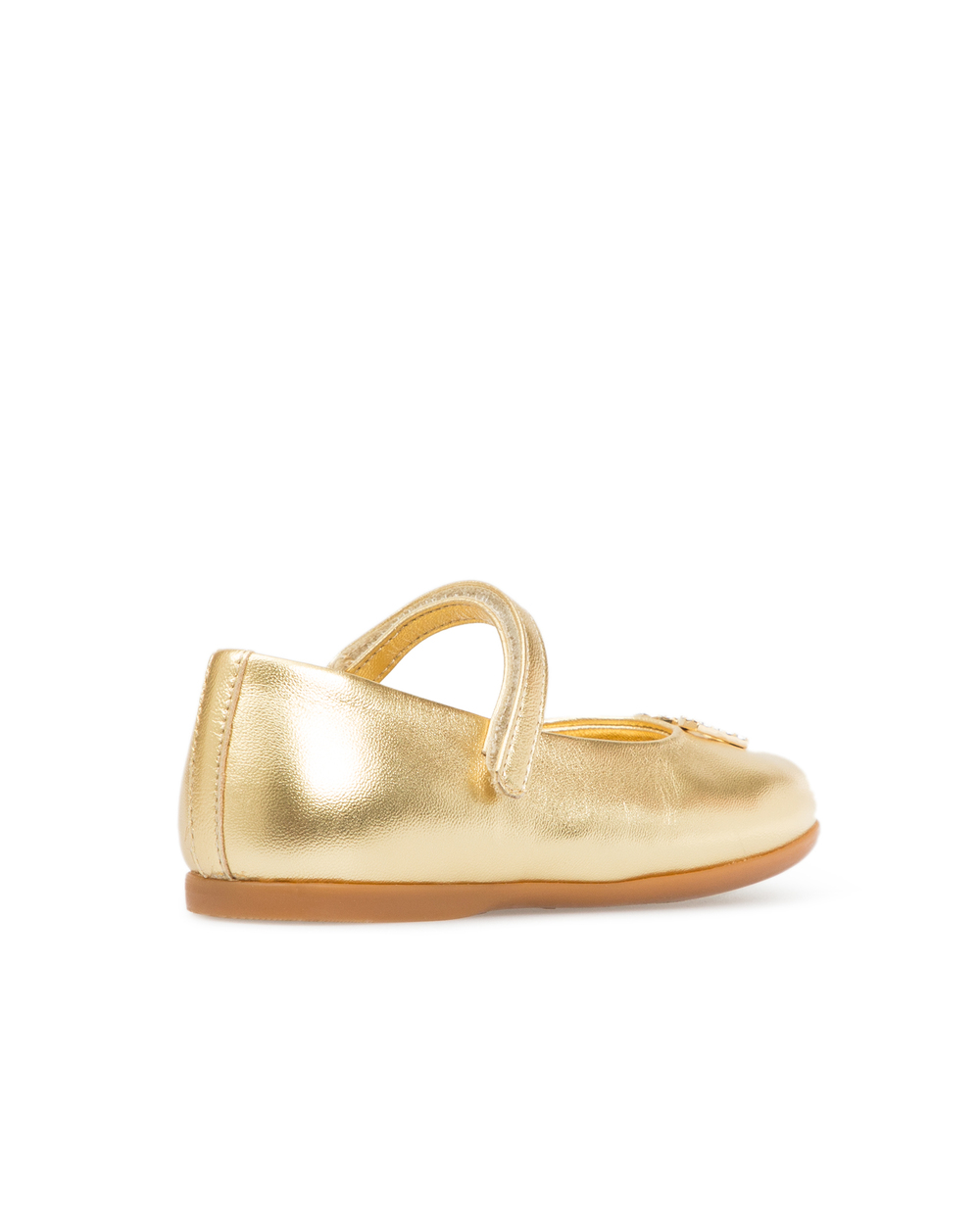 Кожаные балетки Dolce&Gabbana D20057-A6C66-, золотой цвет • Купить в интернет-магазине Kameron
