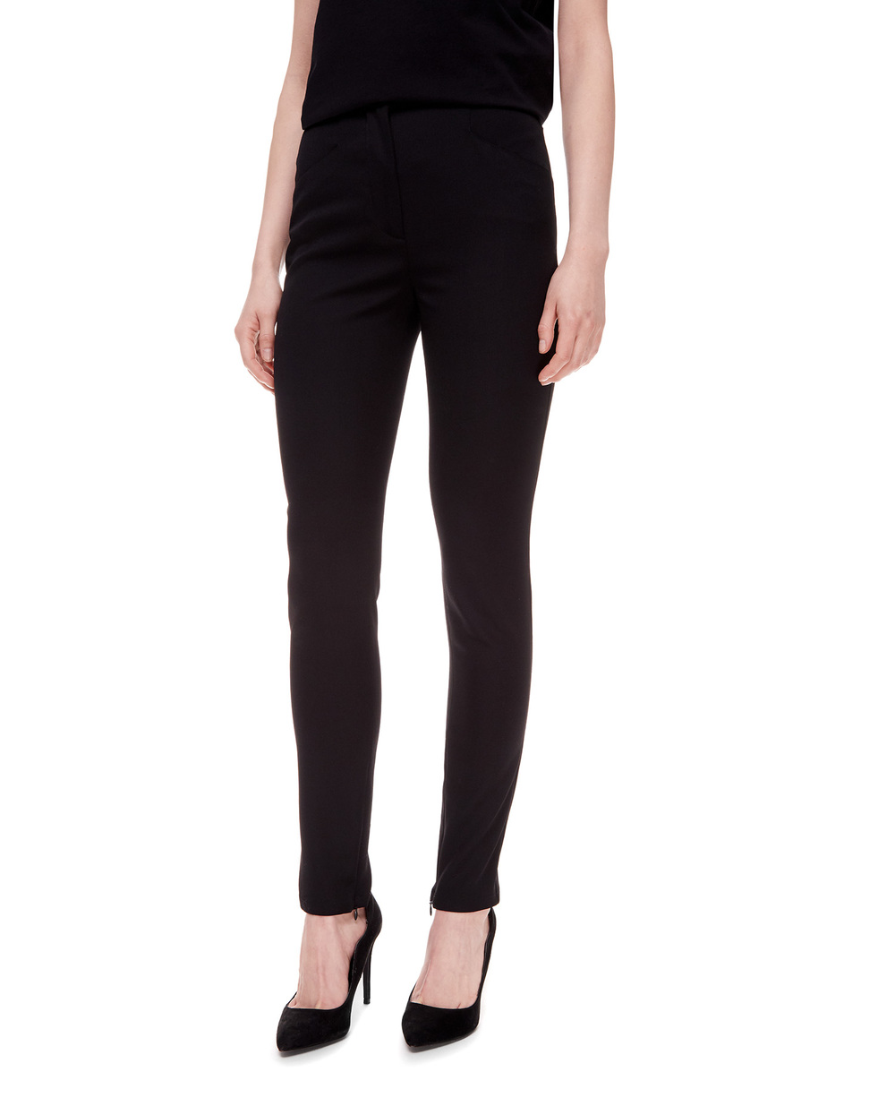 Вовняні штани Balmain XF1PD010WB01, чорний колір • Купити в інтернет-магазині Kameron