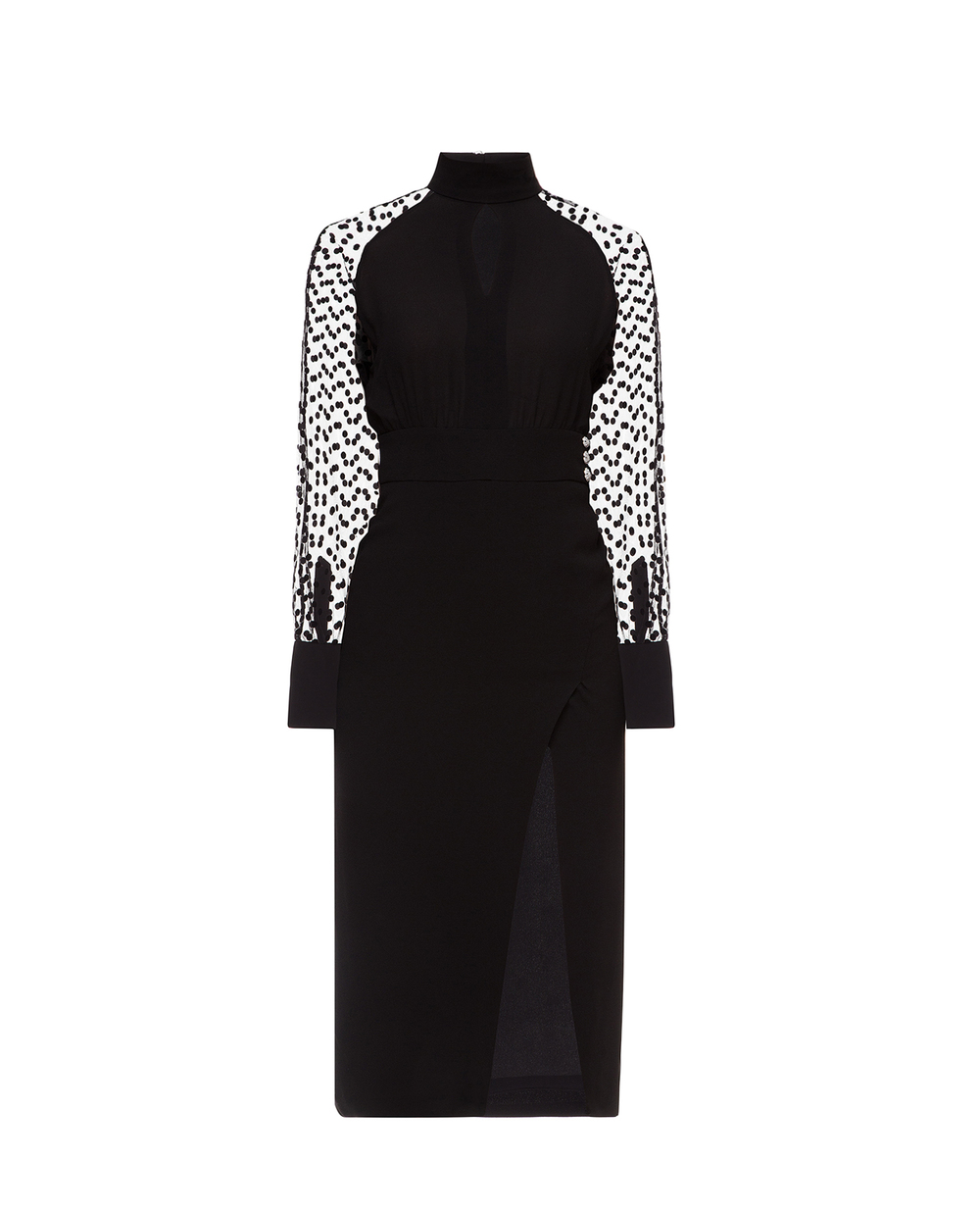 Шелковое платье Balmain SF06889X279, черный цвет • Купить в интернет-магазине Kameron