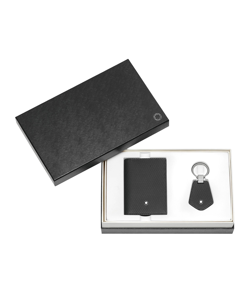 Подарунковий набір (візитниця, брелок) Montblanc 126276, чорний колір • Купити в інтернет-магазині Kameron