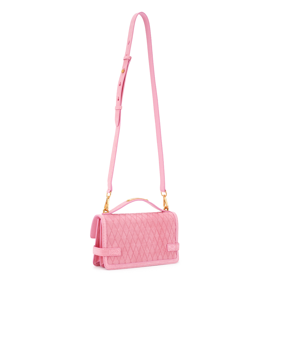 Шкіряна сумка B-Buzz 24 Balmain CN0DA829LCLG, рожевий колір • Купити в інтернет-магазині Kameron