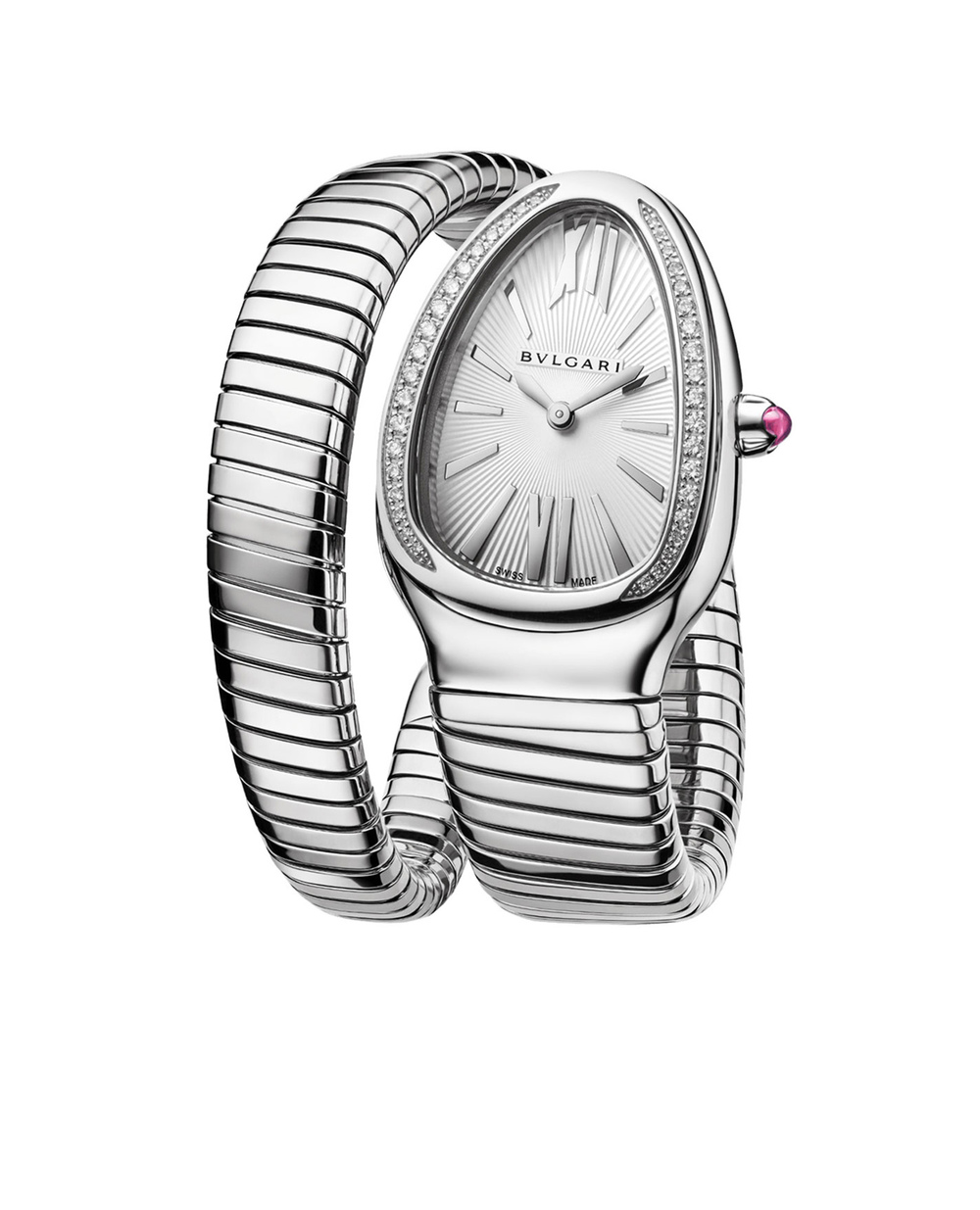 Часы SERPENTI TUBOGAS Bulgari 101827, серебряный цвет • Купить в интернет-магазине Kameron