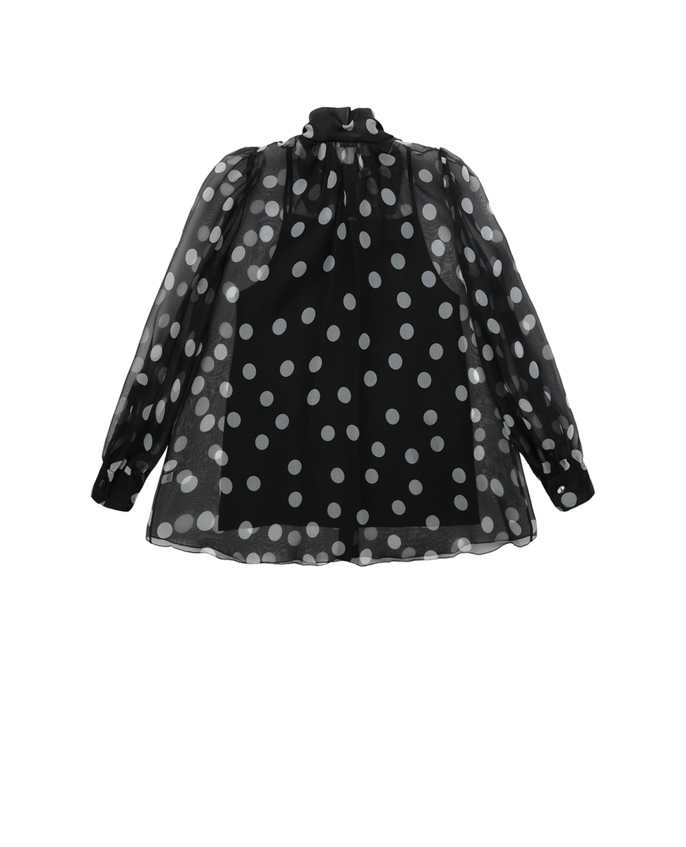Шелковая блуза Dolce&Gabbana Kids L54S33-IS1BQ-B, черный цвет • Купить в интернет-магазине Kameron