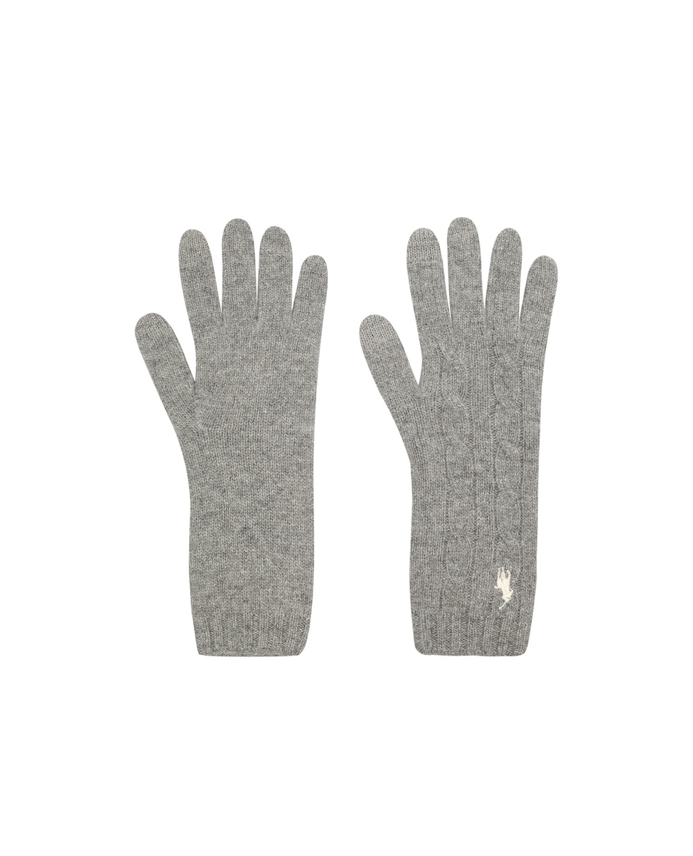 Вовняні рукавички Polo Ralph Lauren 455823611004, сірий колір • Купити в інтернет-магазині Kameron