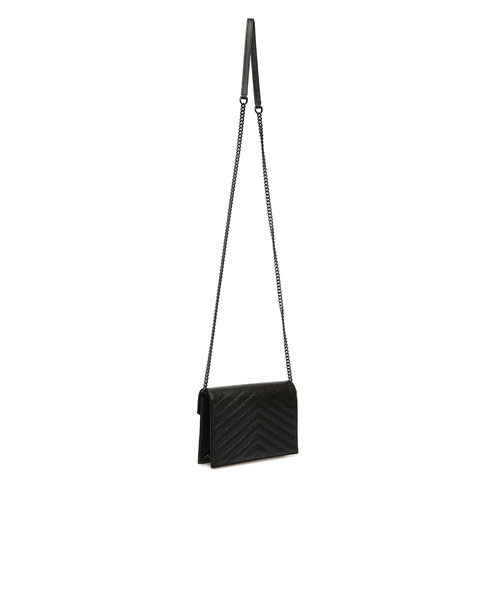 Кожаная сумка Envelope Saint Laurent 393953-BOW08-, черный цвет • Купить в интернет-магазине Kameron
