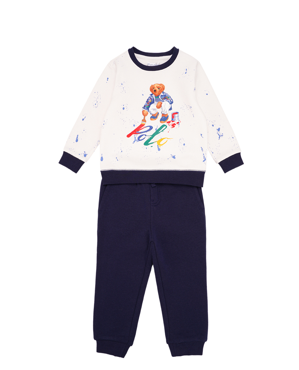 Дитячий костюм Polo Bear (світшот, штани) Polo Ralph Lauren Kids 320926956001, білий колір • Купити в інтернет-магазині Kameron