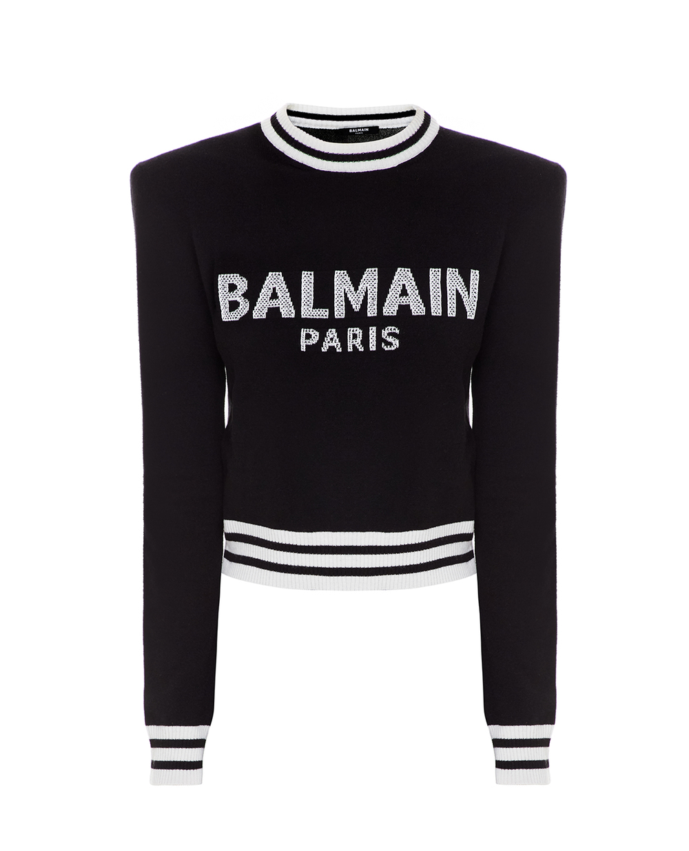 Вовняний светр Balmain XF1KA000KB01, чорний колір • Купити в інтернет-магазині Kameron