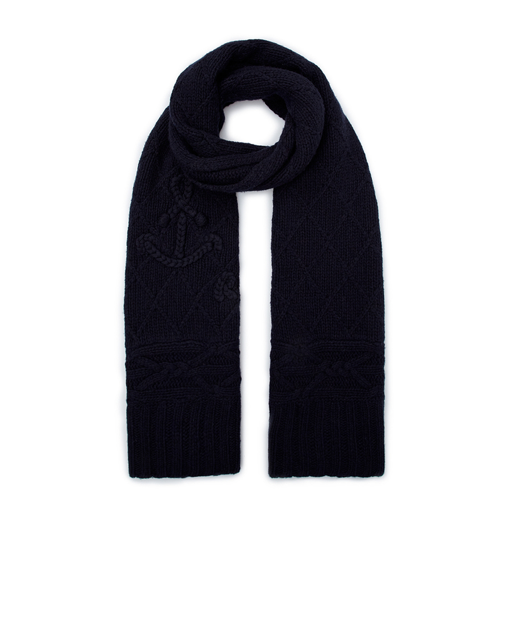 Шерстяной шарф Polo Ralph Lauren 455731041003, синий цвет • Купить в интернет-магазине Kameron