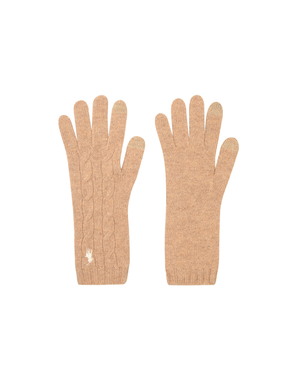 Шерстяные перчатки Polo Ralph Lauren 455823611001, бежевый цвет • Купить в интернет-магазине Kameron