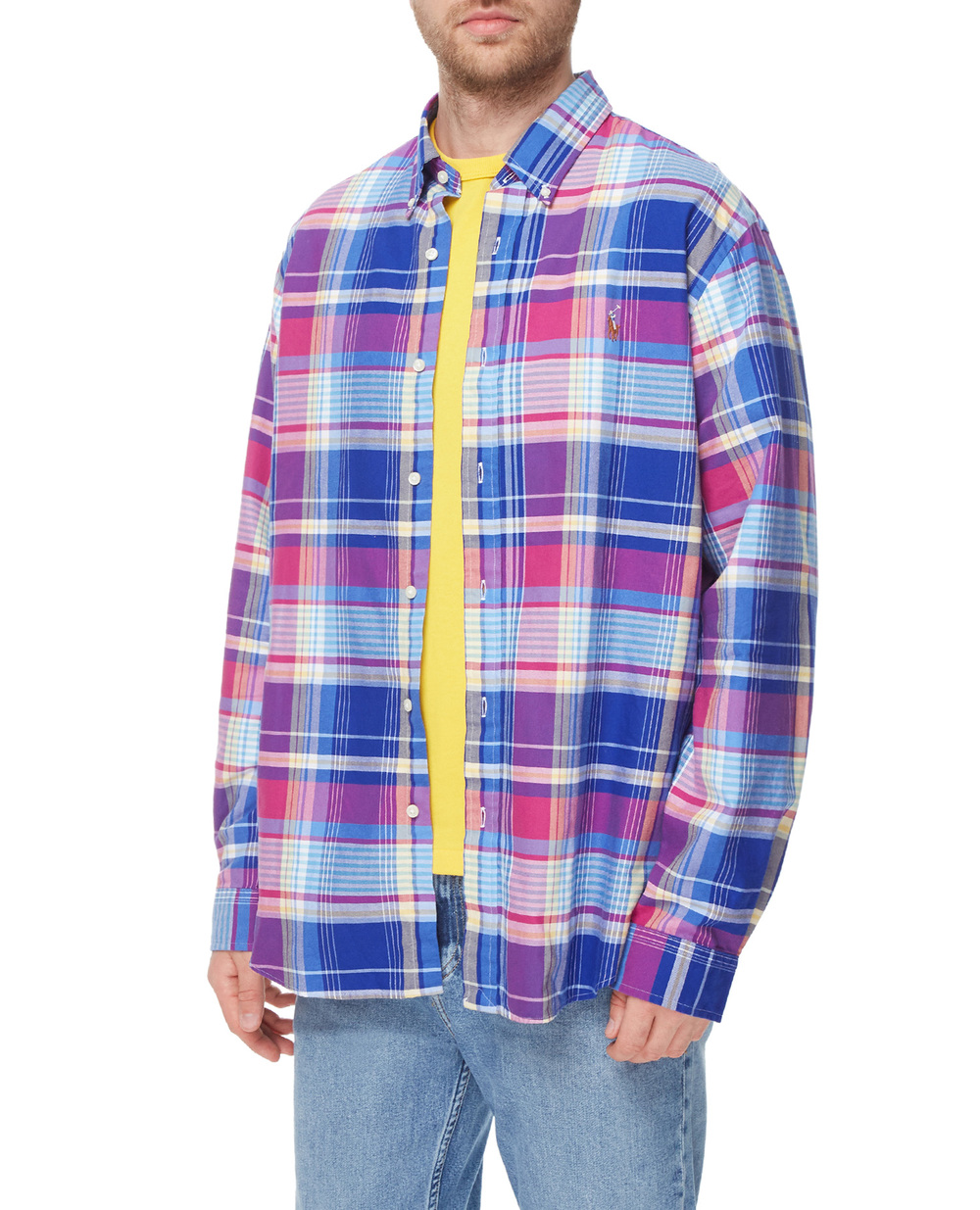 Рубашка Polo Ralph Lauren 710867315002, синий цвет • Купить в интернет-магазине Kameron