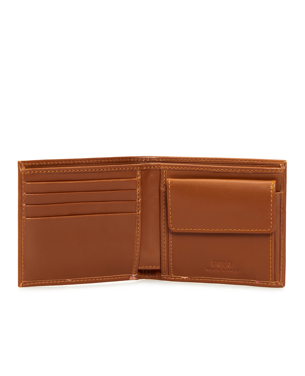 Кожаный кошелек Polo Ralph Lauren 405849312002, коричневый цвет • Купить в интернет-магазине Kameron