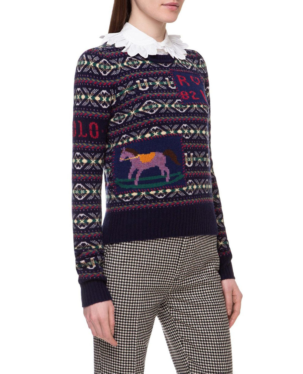 Шерстяной свитер Polo Ralph Lauren 211763861001, разноцветный цвет • Купить в интернет-магазине Kameron