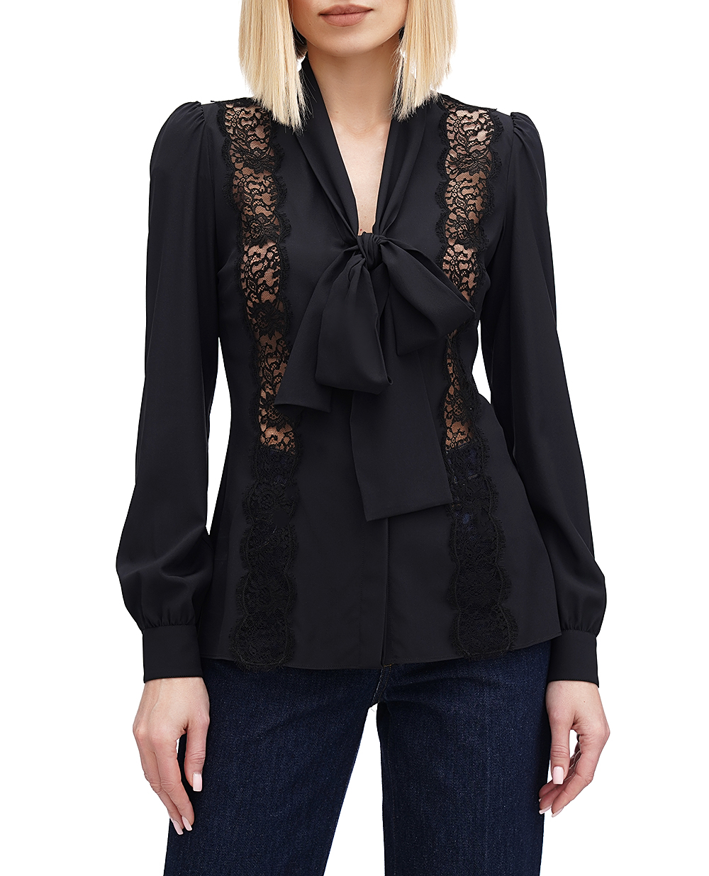 Блуза Dolce&Gabbana F5R31T-FUABS, чорний колір • Купити в інтернет-магазині Kameron