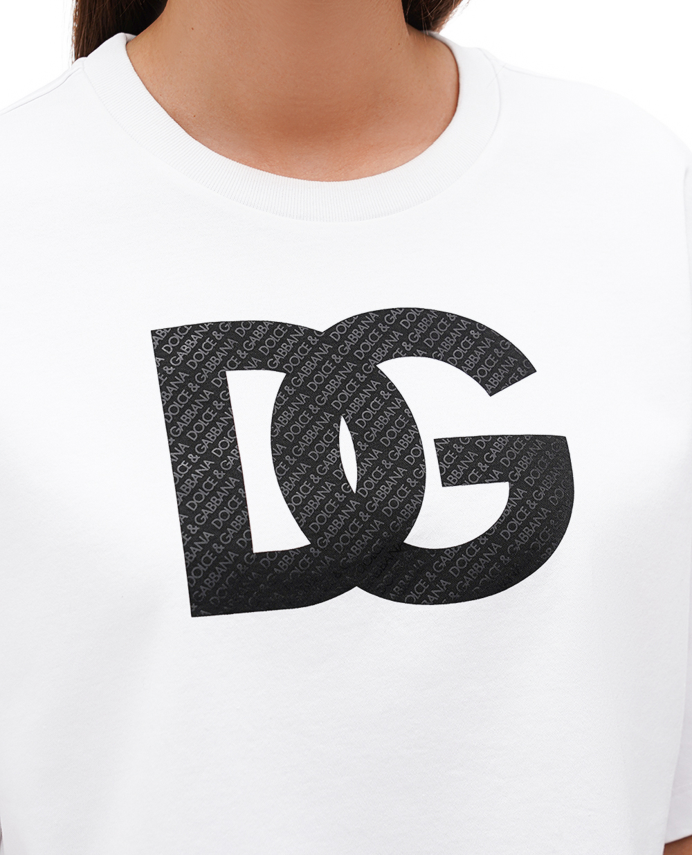 Футболка Dolce&Gabbana F8U81T-GDB6Q, белый цвет • Купить в интернет-магазине Kameron