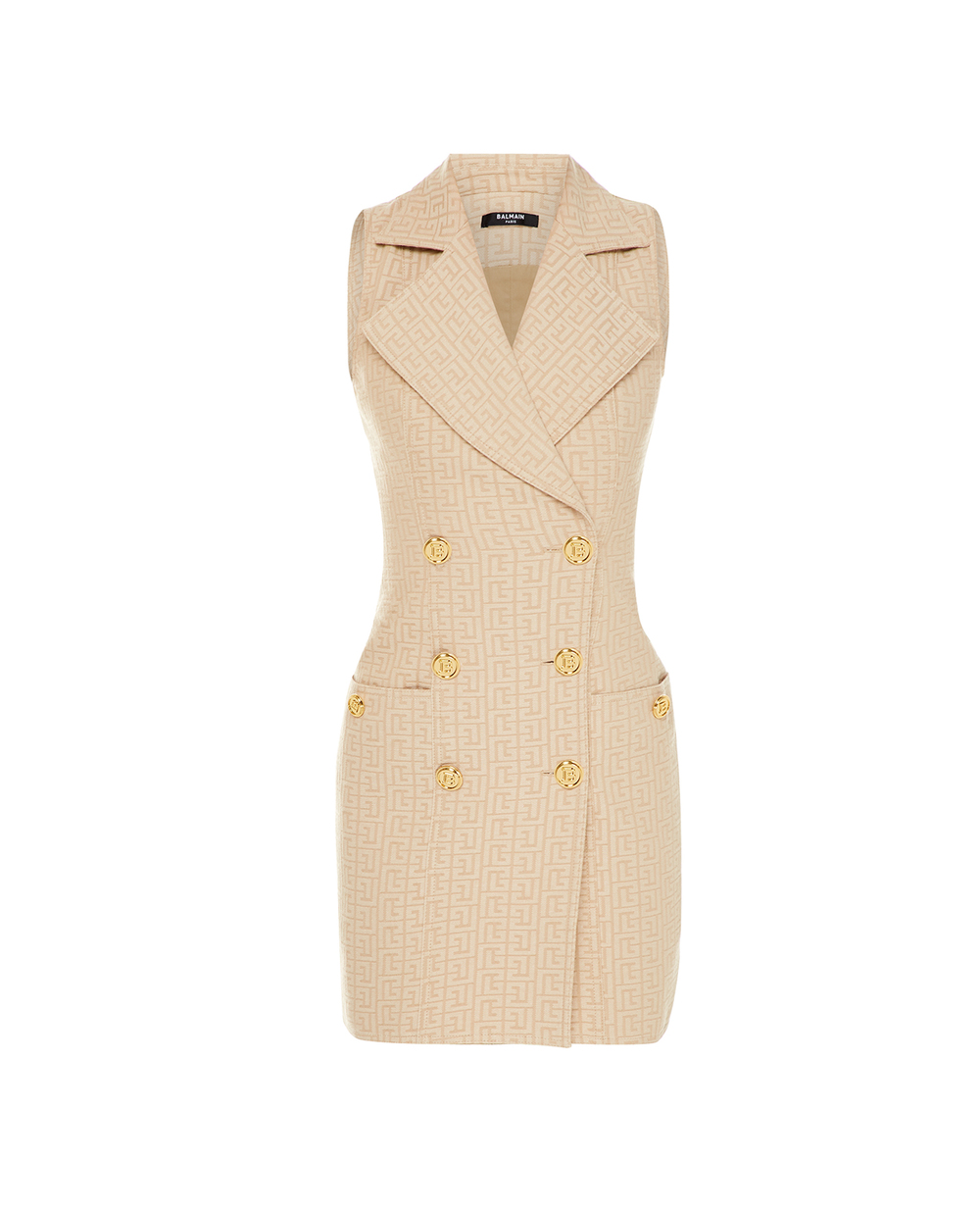 Сукня Balmain XF1R5430CB65, бежевий колір • Купити в інтернет-магазині Kameron