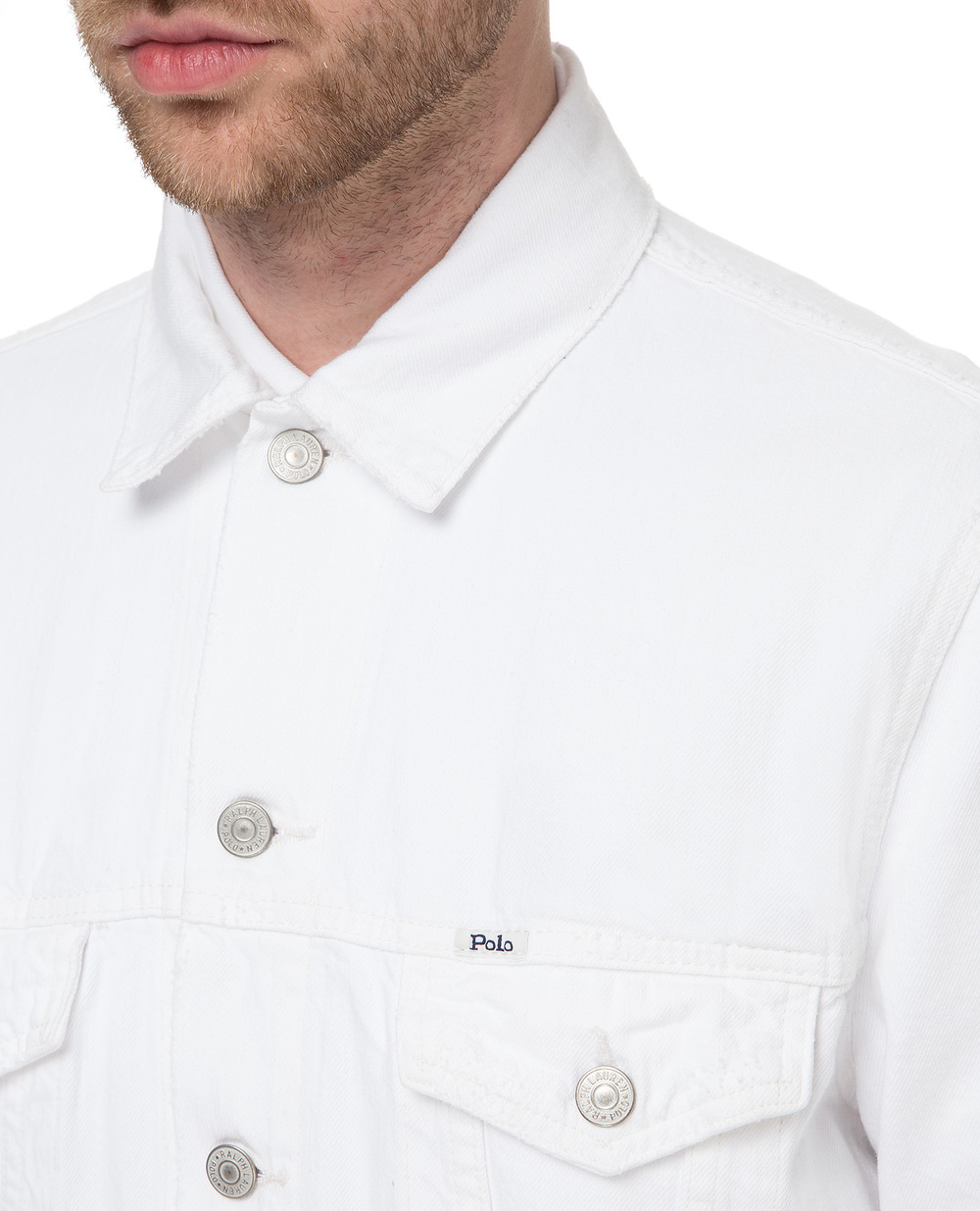 Джинсовая куртка Polo Ralph Lauren 710745781001, белый цвет • Купить в интернет-магазине Kameron