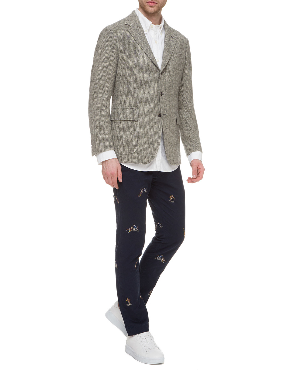 Шерстяной пиджак Polo Ralph Lauren 715783062001, серый цвет • Купить в интернет-магазине Kameron