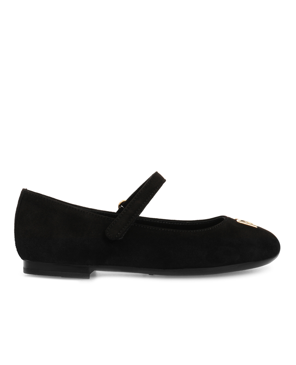 Замшевые балетки Dolce&Gabbana D10699-AC370-M, черный цвет • Купить в интернет-магазине Kameron