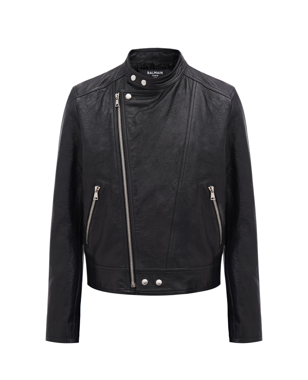 Шкіряна куртка Balmain CH1TD010LC46, чорний колір • Купити в інтернет-магазині Kameron