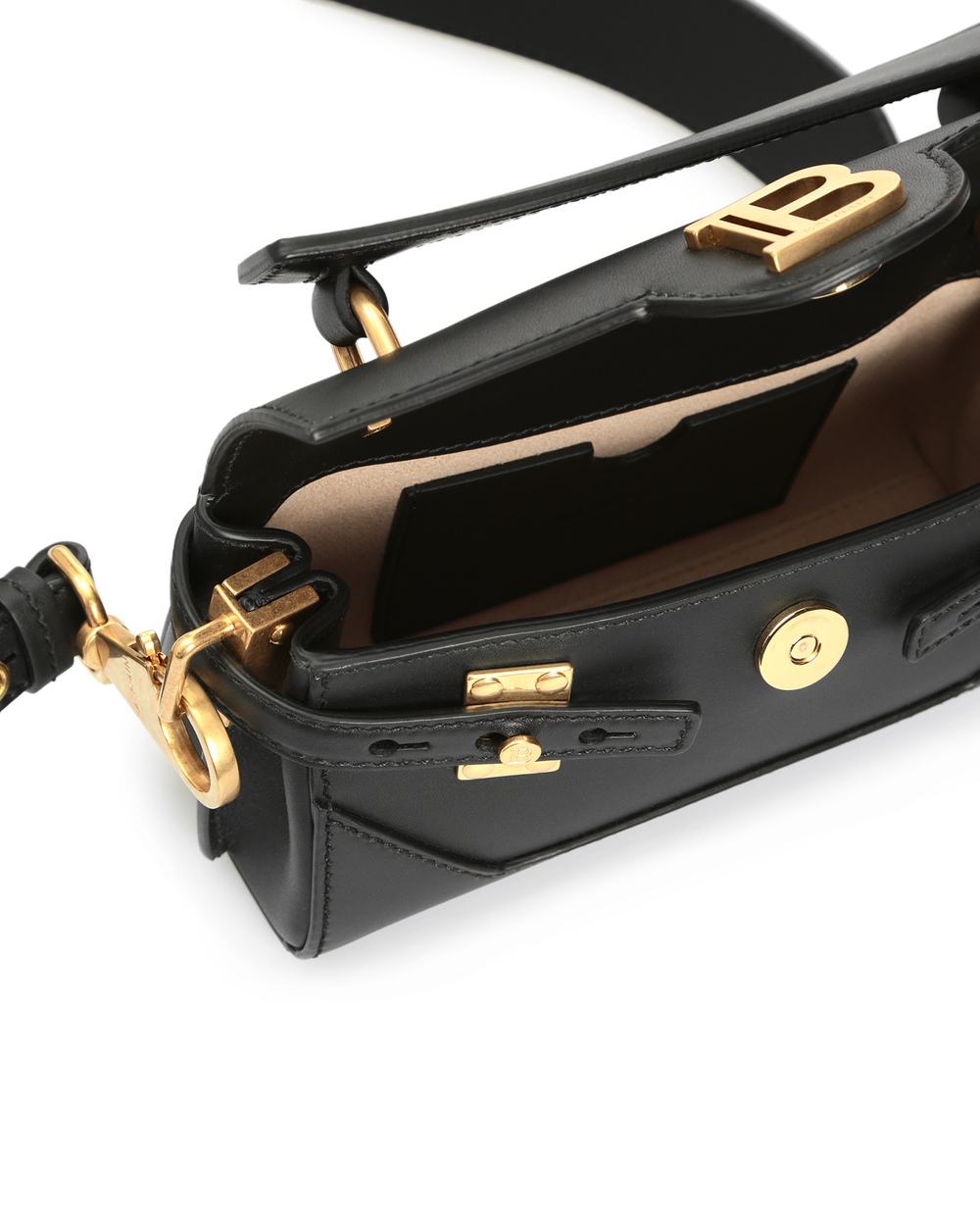 Кожаная сумка B-Buzz 19 Balmain XN1AE716LPRS, черный цвет • Купить в интернет-магазине Kameron