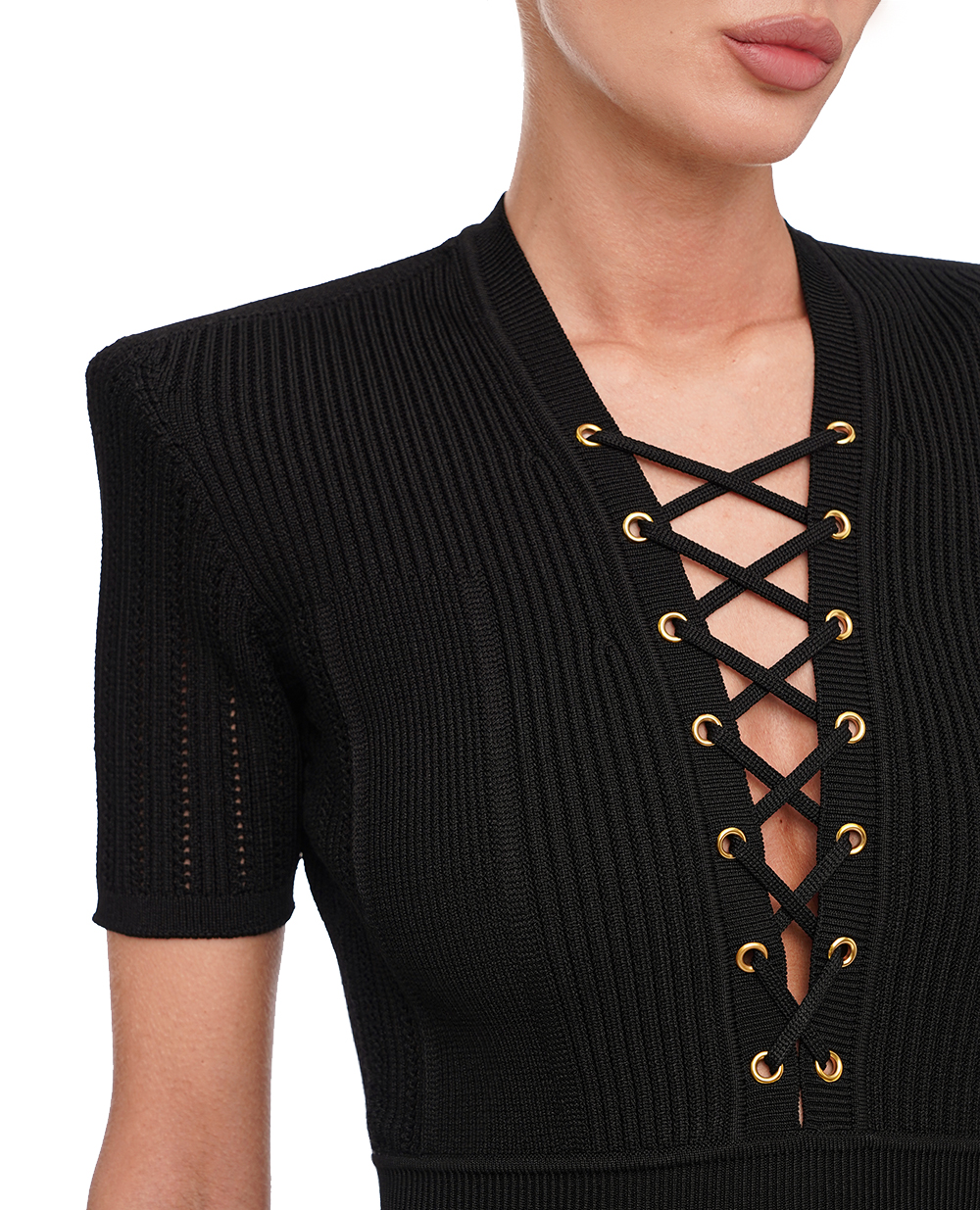 Платье Balmain CF1R6031KF24, черный цвет • Купить в интернет-магазине Kameron