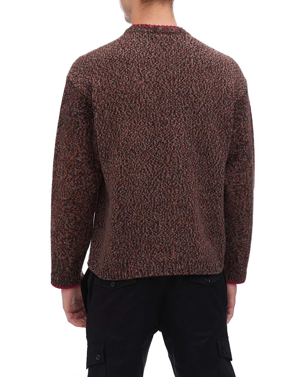 Шерстяной свитер Dolce&Gabbana GXQ12T-JFMN1, коричневый цвет • Купить в интернет-магазине Kameron