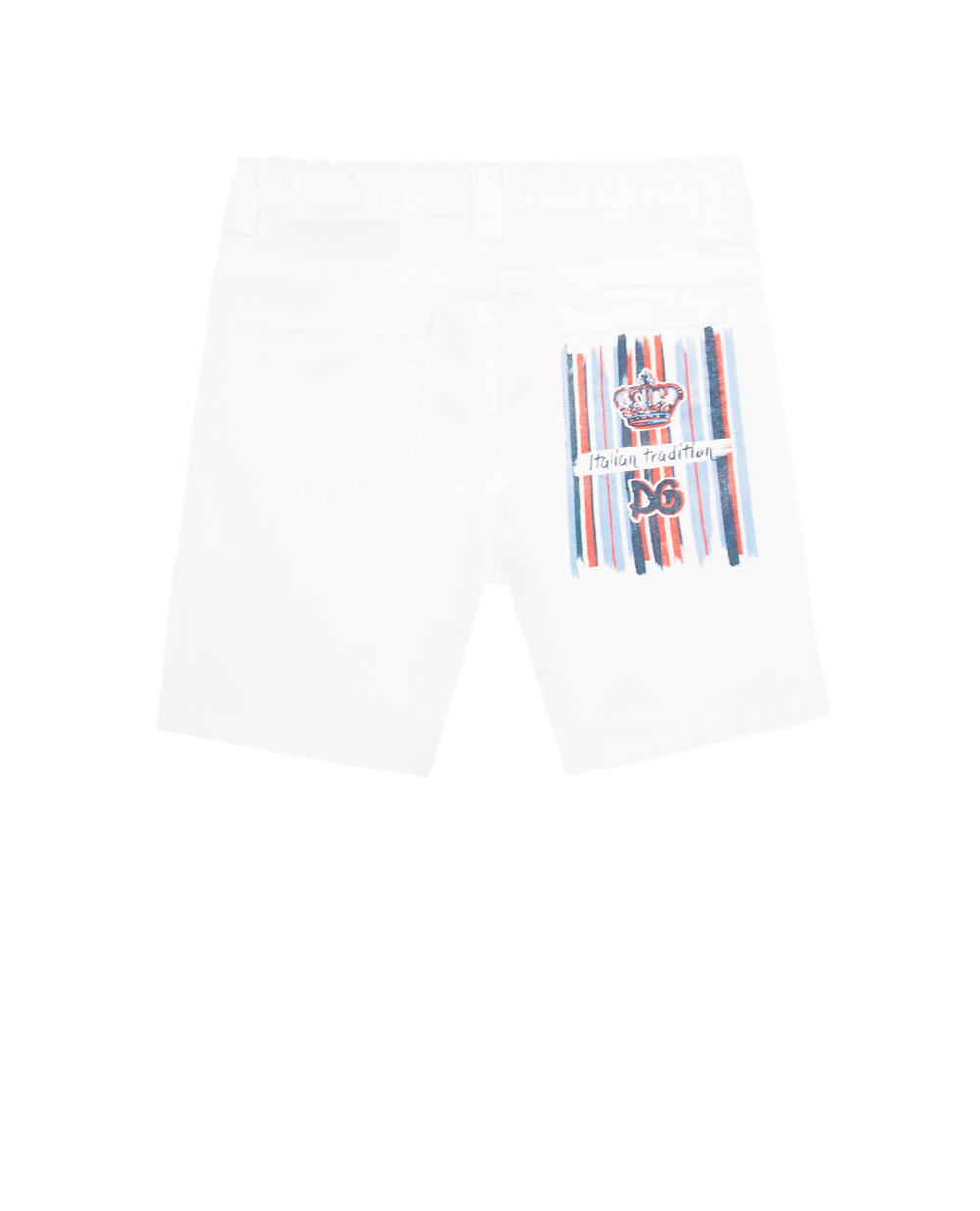 Джинсовые шорты Dolce&Gabbana Kids L12Q36-LY044, белый цвет • Купить в интернет-магазине Kameron