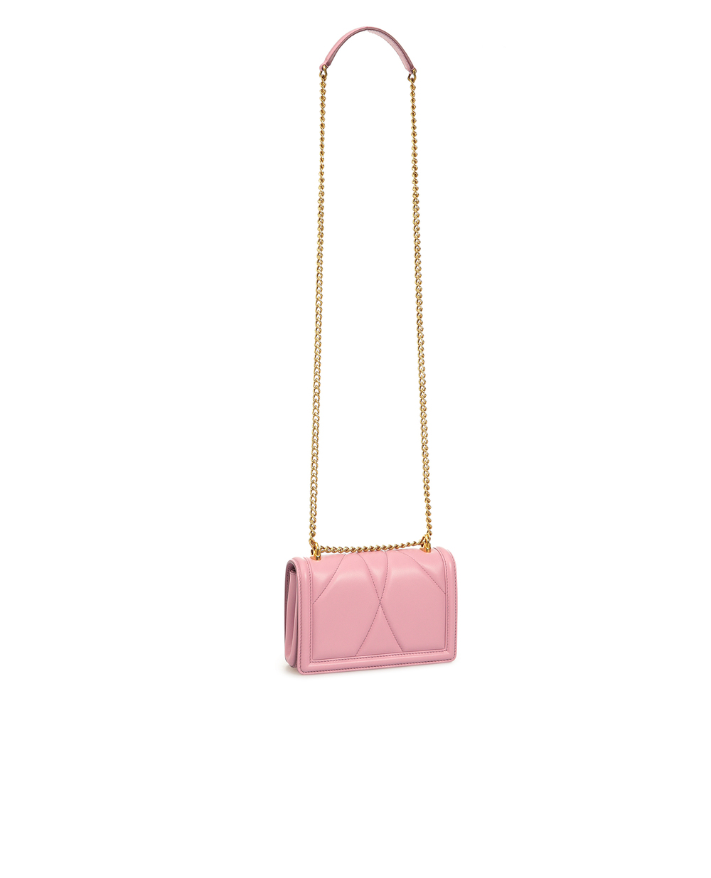 Кожаная сумка Devotion mini Dolce&Gabbana BB6880-AV967, розовый цвет • Купить в интернет-магазине Kameron