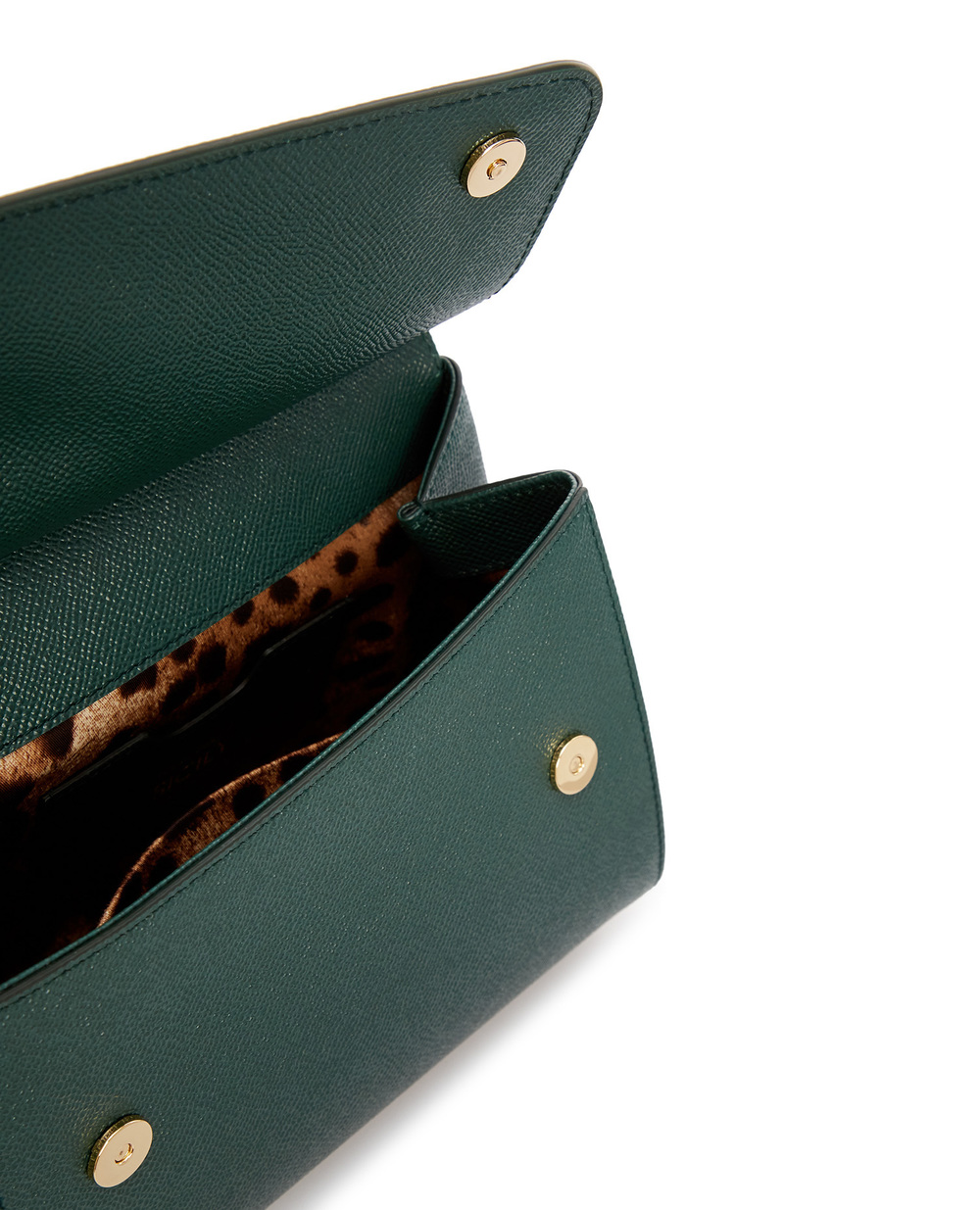 Кожаная сумка Sicily Medium Dolce&Gabbana BB6003-A1001, темно-зеленый цвет • Купить в интернет-магазине Kameron