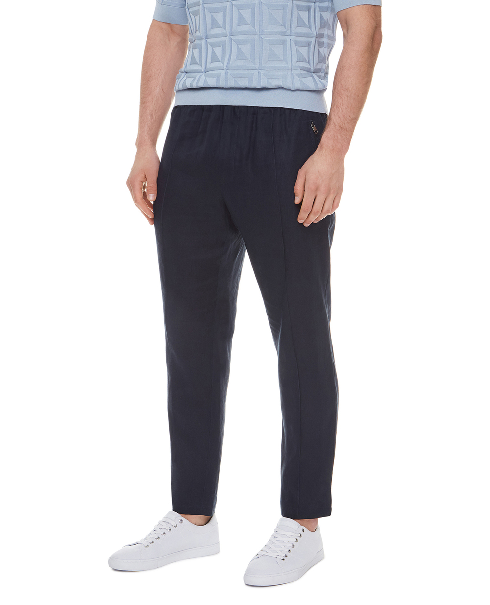 Лляні штани Dolce&Gabbana GYACEZ-FU4IK, синій колір • Купити в інтернет-магазині Kameron