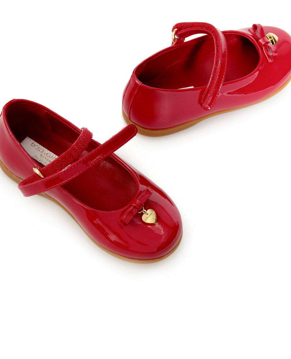 Дитячі шкіряні балетки Dolce&Gabbana D20057-A1328, красный колір • Купити в інтернет-магазині Kameron