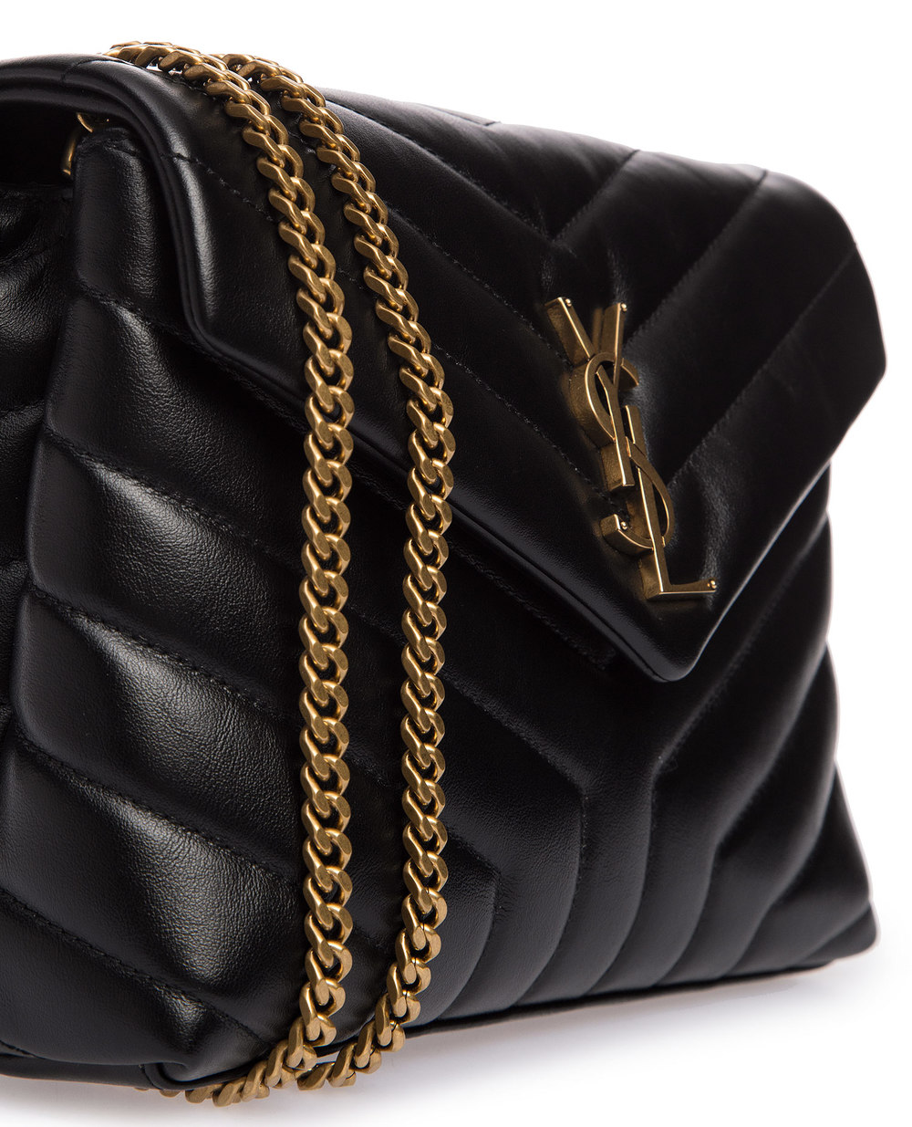 Шкіряна сумка Loulou Small Saint Laurent 494699-DV727-, чорний колір • Купити в інтернет-магазині Kameron