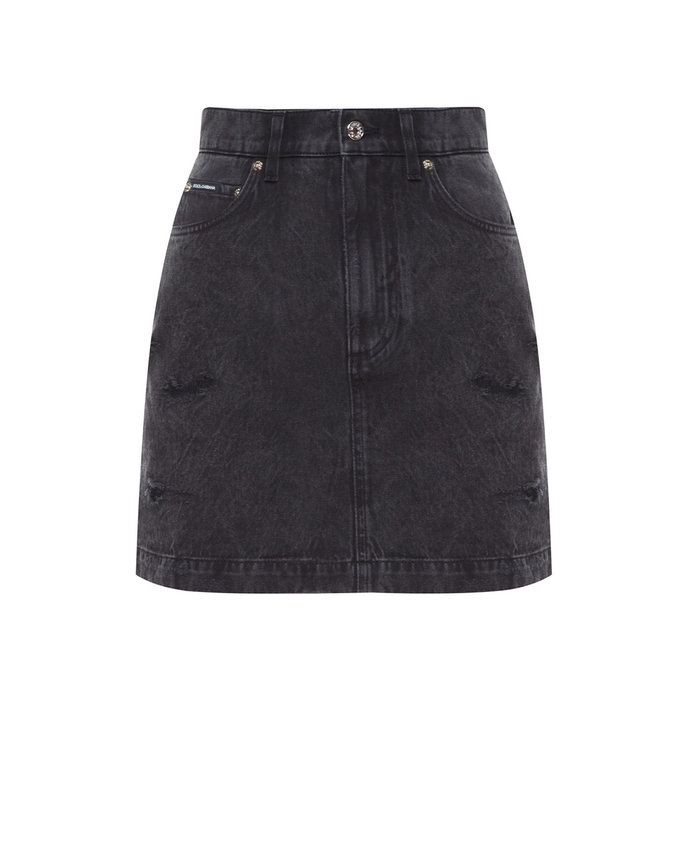 Джинсовая юбка Dolce&Gabbana F4BWMD-G8HR1, черный цвет • Купить в интернет-магазине Kameron
