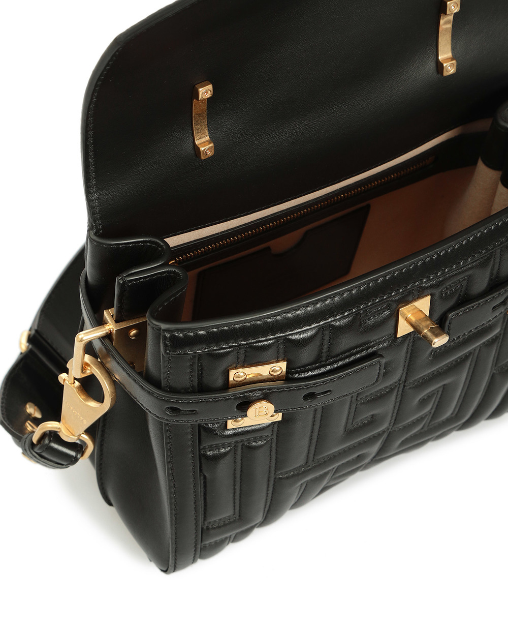 Шкіряна сумка B-Buzz 23 Balmain XN1DB530LNDV, чорний колір • Купити в інтернет-магазині Kameron